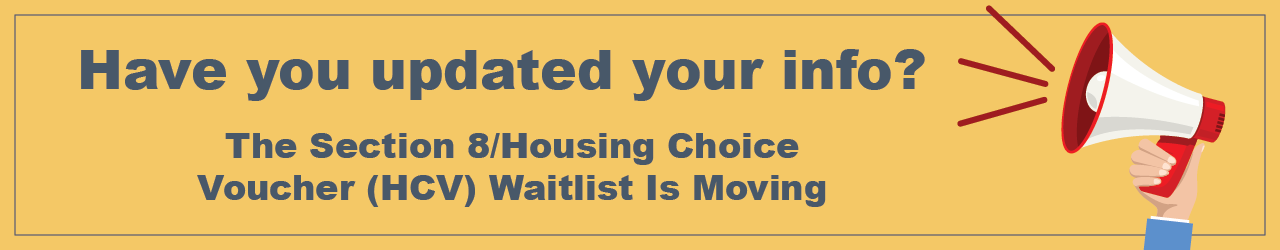2022 Section 8 Waitlist - Homepage Banner